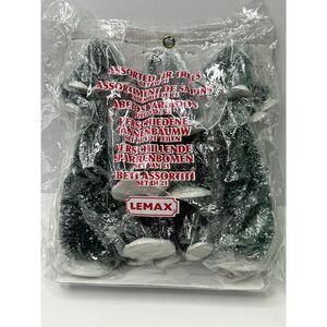 Lemax Village Christmas TREES\Decor BOTTLE BRUSH FIR Sealed NEW 21 Pieces
